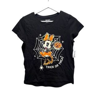New Disney x Old Navy Girl’s Minnie Mouse Halloween Shirt Glow in the Dark NWT
